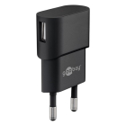 USB A oplader | Goobay | 1 poort (USB A, 5W, Zwart)