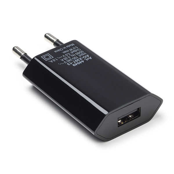 Goobay USB A oplader | Goobay | 1 poort (USB A, 5W, Zwart) 44949 K120300233 - 1