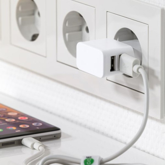 Goobay USB A oplader | Goobay | 2 poorten (USB A, 12W, Wit) 44952 K120300238 - 2