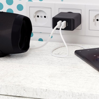 Goobay USB A oplader | Goobay | 2 poorten (USB A, Quick Charge, 28W, Zwart) 44956 K120300241 - 2