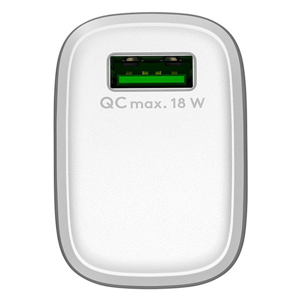 Goobay USB A oplader | Goobay (18W, 1x USB A, GaN, Quick Charge 3.0, Wit) 61672 K180107714 - 2
