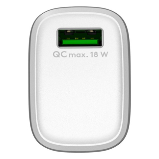 Goobay USB A oplader | Goobay (18W, 1x USB A, GaN, Quick Charge 3.0, Wit) 61672 K180107714 - 2