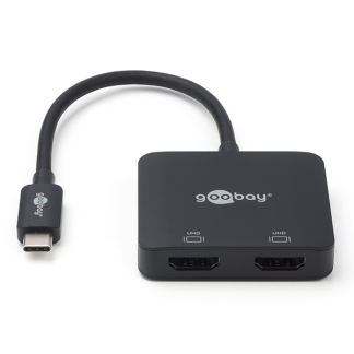 Goobay USB C naar HDMI adapter | Goobay | 0.12 meter (4K@60Hz, 2 x HDMI) 60173 K010214288 - 