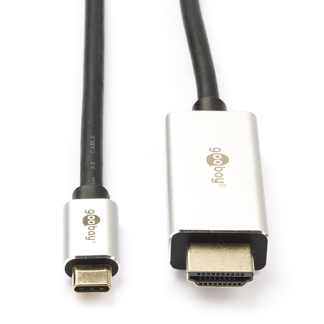 Goobay USB C naar HDMI kabel | Goobay | 2 meter (8K@30Hz, Verguld, Alt-modus) 60174 K010214282 - 