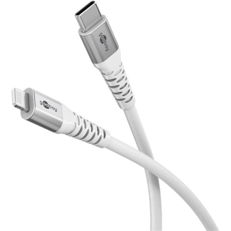 Goobay USB C naar Lightning kabel | Goobay | 0,5 meter | USB 2.0 (60W, 480 Mbps, Wit) 74518 K180107387 - 1