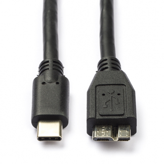 Goobay USB C naar Micro USB kabel | 0.6 meter | USB 3.0 (100% koper, Zwart) 67995 K070601070 - 1