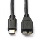 Goobay USB C naar Micro USB kabel | 0.6 meter | USB 3.0 (100% koper, Zwart) 67995 K070601070