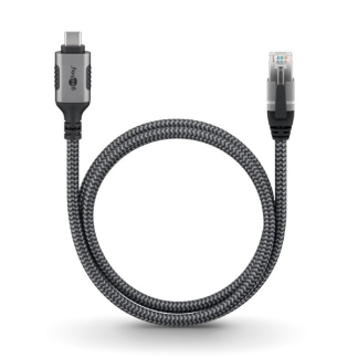 Goobay USB C naar RJ45 kabel | Goobay | 1.5 meter (USB 3.1, Cat6 FTP, Zilver/zwart) 70697 K020610063 - 3