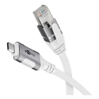 USB C naar RJ45 kabel | Goobay | 10 meter (USB 3.1, Cat6 FTP, Wit)