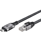 Goobay USB C naar RJ45 kabel | Goobay | 10 meter (USB 3.1, Cat6 FTP, Zilver/zwart) 70754 K020610068 - 2