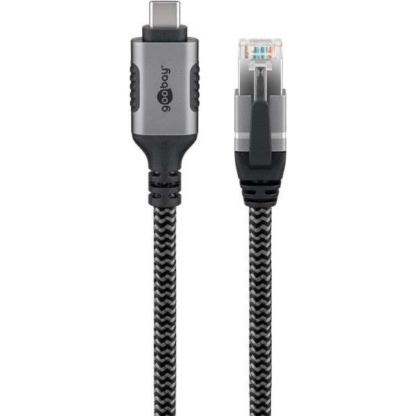 Goobay USB C naar RJ45 kabel | Goobay | 15 meter (USB 3.1, Cat6 FTP, Zilver/zwart) 70755 K020610069 - 4