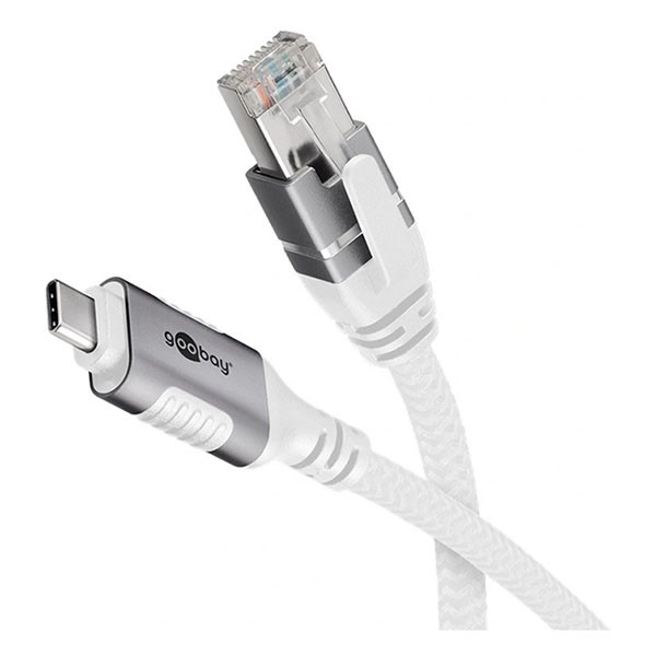 Goobay USB C naar RJ45 kabel | Goobay | 1 meter (USB 3.1, Cat6 FTP, Wit) 74165 K020610078 - 1