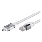Goobay USB C naar RJ45 kabel | Goobay | 1 meter (USB 3.1, Cat6 FTP, Wit) 74165 K020610078 - 2
