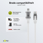 Goobay USB C naar RJ45 kabel | Goobay | 1 meter (USB 3.1, Cat6 FTP, Wit) 74165 K020610078 - 7