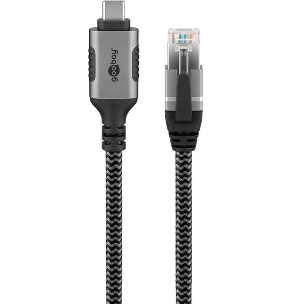 Goobay USB C naar RJ45 kabel | Goobay | 3 meter (USB 3.1, Cat6 FTP, Zilver/zwart) 70699 K020610065 - 4