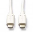 Goobay USB C naar USB C kabel | 0.5 meter | USB 3.1 (100% koper, Power Delivery, 60 W, Wit) 40795 K010214080 Goobay USB C naar USB C kabel | 0.5 meter | USB 3.1 (100% koper, Power Delivery, 60 W, Wit) 40795 K010214080