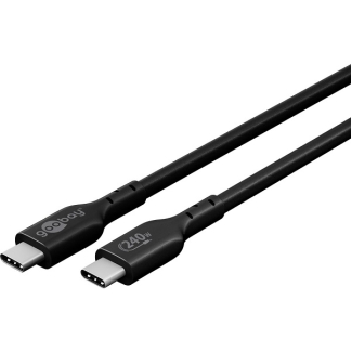 Goobay USB C naar USB C kabel | 1 meter | USB 2.0 (480 Mbps, Vertind koper, Power Delivery, 240 W) 61717 K010214330 - 1