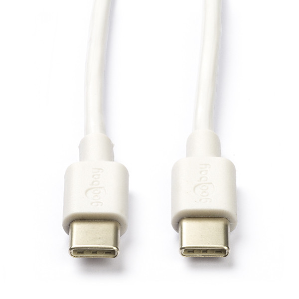 Goobay USB C naar USB C kabel | 2 meter | USB 2.0 (Wit) 51244 K010214072 - 1
