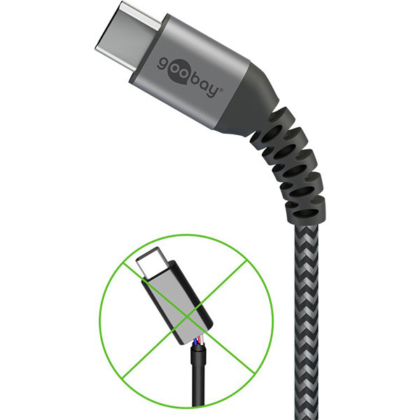 Goobay USB C naar USB C kabel | Goobay | 0.5 meter | USB 2.0 (60W, 480 Mbps) 49301 K180107337 - 2