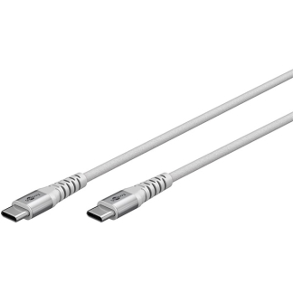 Goobay USB C naar USB C kabel | Goobay | 0.5 meter | USB 2.0 (60W, 480 Mbps, Wit) 70192 K180107348 - 2
