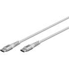 Goobay USB C naar USB C kabel | Goobay | 0.5 meter | USB 2.0 (60W, 480 Mbps, Wit) 70192 K180107348 - 2