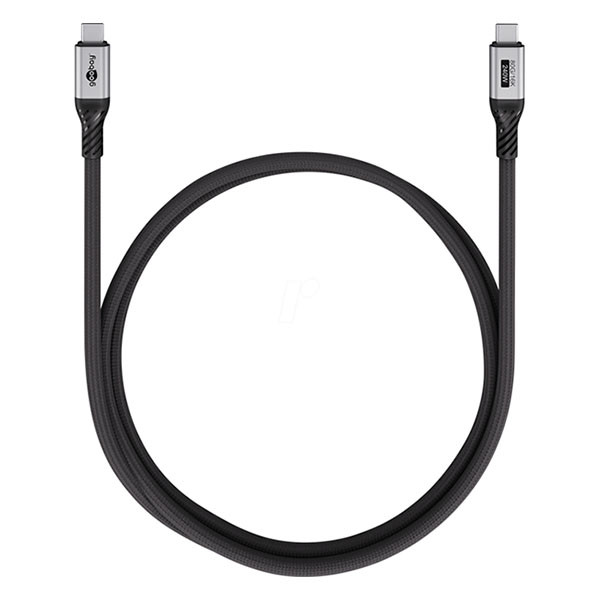 Goobay USB C naar USB C kabel | Goobay | 1.5 meter | USB 4 (240W, 80 Gbit/s, Zwart/Zilver) 74776 K010214449 - 4
