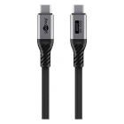 Goobay USB C naar USB C kabel | Goobay | 1 meter | USB 4 (240W, 80 Gbit/s, Zwart/Zilver) 74775 K010214448 - 2