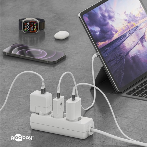 Goobay USB C snellader | Goobay | 1 poort (20 W, GaN, Power Delivery, Wit) 75728 K070501334 - 2