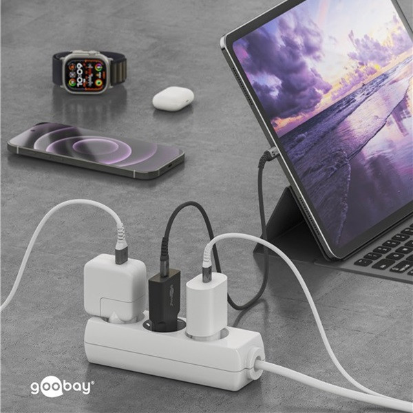 Goobay USB C snellader | Goobay | 1 poort (20 W, GaN, Power Delivery, Zwart) 75727 K070501333 - 2