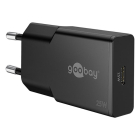 Goobay USB C snellader | Goobay | 1 poort (25 W, GaN, Power Delivery, Zwart) 75731 K070501335 - 1