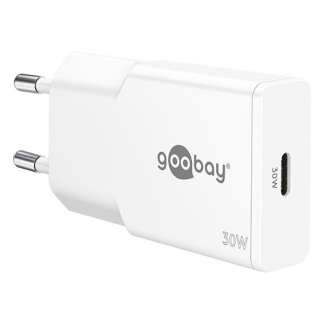 Goobay USB C snellader | Goobay | 1 poort (30 W, GaN, Power Delivery, Wit) 75736 K070501338