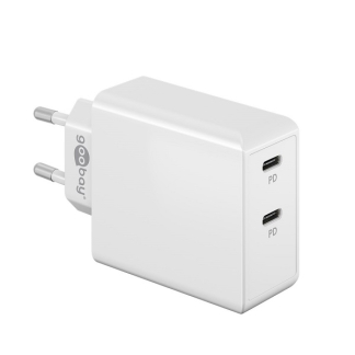 Goobay USB C snellader | Goobay | 2 poorten (USB C, 36W, Power Delivery, Wit) 61758 K180107284 - 1