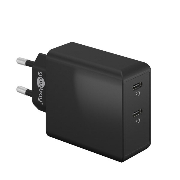 Goobay USB C snellader | Goobay | 2 poorten (USB C, 36W, Power Delivery, Zwart) 61757 K180107283 - 1