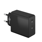 USB C snellader | Goobay | 2 poorten (USB C, 36W, Power Delivery, Zwart)