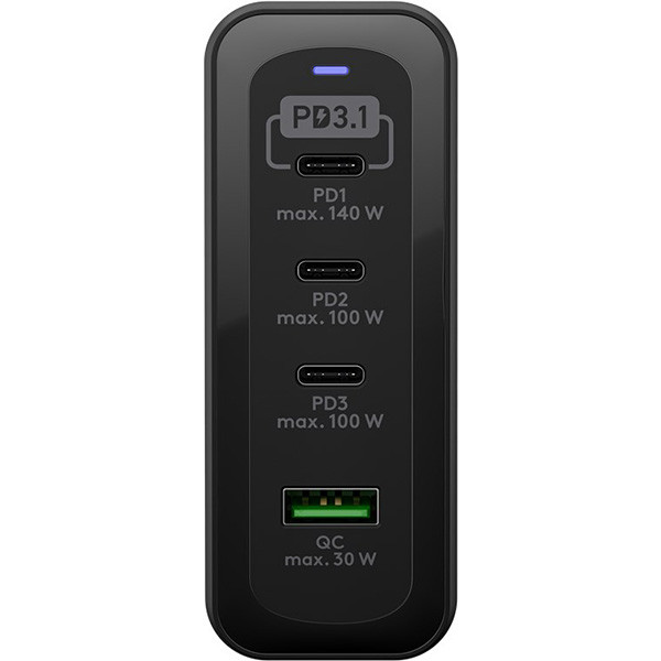 Goobay USB C snellader | Goobay (240W, 3x USB C, 1x USB A, GaN, Power Delivery) 65885 K180107703 - 2