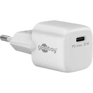 Goobay USB C snellader | Goobay (30W, 1x USB C, GaN, Power Delivery, Wit) 59716 K180107335 - 1