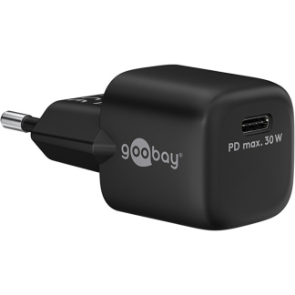 Goobay USB C snellader | Goobay (30W, 1x USB C, GaN, Power Delivery, Zwart) 59715 K180107336 - 1