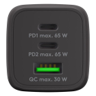Goobay USB C snellader | Goobay (65W, 2x USB C, 1x USB A, GaN, Power Delivery, Zwart) 64753 K180107713 - 2