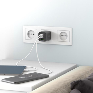 Goobay USB C snellader | Goobay (65W, 2x USB C, 1x USB A, GaN, Power Delivery, Zwart) 64753 K180107713 - 3