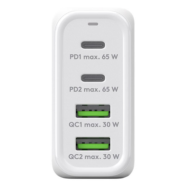 Goobay USB C snellader | Goobay (68W, 2x USB C, 2x USB A, GaN, Power Delivery, Wit) 64818 K180107710 - 2