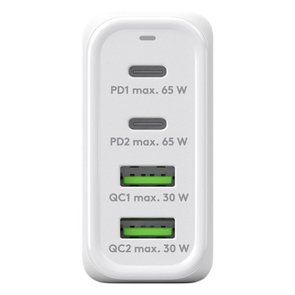 Goobay USB C snellader | Goobay (68W, 2x USB C, 2x USB A, GaN, Power Delivery, Wit) 64818 K180107710 - 2