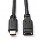 USB C verlengkabel | 1 meter | USB 3.0 (Zwart)