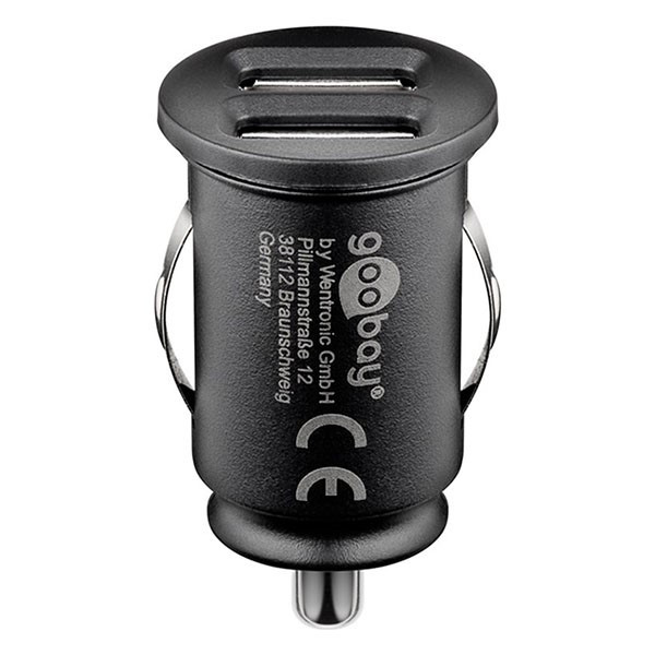 Goobay USB autolader | Goobay | 2 poorten (USB A, 2.4A, Zwart) 44177 K120300125 - 1