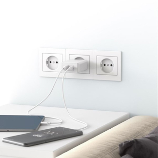 Goobay USB multipoort oplader | Goobay | 2 poorten (USB A, USB C, 30W, Power Delivery, Quick Charge, Wit) 61674 K180107315 - 3
