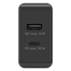 Goobay USB multipoort oplader | Goobay | 2 poorten (USB A, USB C, 30W, Power Delivery, Quick Charge, Zwart) 61673 K180107314 - 2