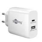 Goobay USB multipoort oplader | Goobay | 2 poorten (USB A, USB C, 45W, Power Delivery, Quick Charge, Wit) 65412 K180107286