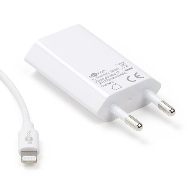 Lol energie Turbulentie USB oplader | Goobay | 1 poort (USB A, 5W, Lightning kabel) Goobay  Kabelshop.nl