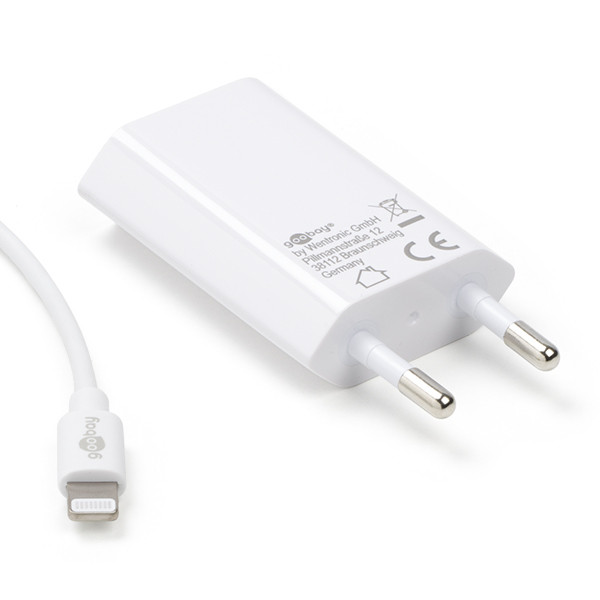 Goobay USB oplader | Goobay | 1 poort (USB A, 5W, Lightning kabel) 44978 K120300264 - 1