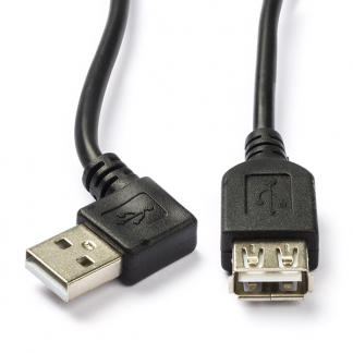Goobay USB verlengkabel | 0.15 meter | USB 2.0 (100% koper, Haaks) 95701 K070601033 - 