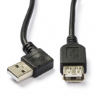 Goobay USB verlengkabel | 0.15 meter | USB 2.0 (100% koper, Haaks) 95701 K070601033